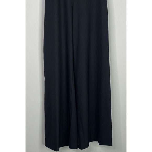 BHLDN Anthropologie Black One Shoulder Windham Wide Leg Jumpsuit Women's Size 0 - Picture 6 of 9